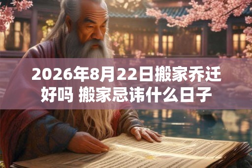 2026年8月22日搬家乔迁好吗 搬家忌讳什么日子 2026年8月22日搬家乔迁好吗 搬家忌讳什么日子
