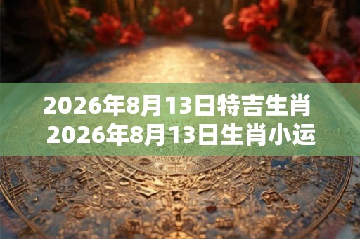2026年8月13日特吉生肖 2026年8月13日生肖小运播报