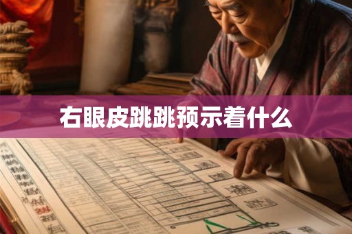 右眼皮跳跳预示着什么