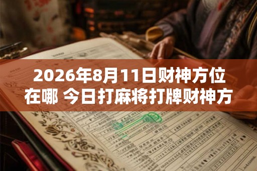 2026年8月11日财神方位在哪 今日打麻将打牌财神方位