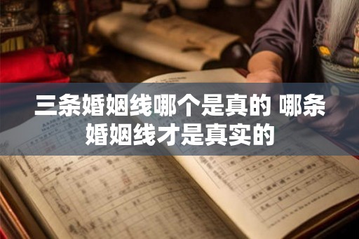 三条婚姻线哪个是真的 哪条婚姻线才是真实的
