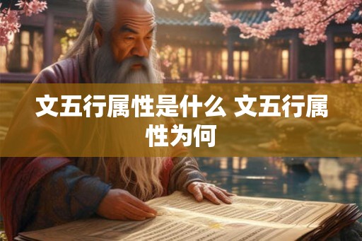 文五行属性是什么 文五行属性为何