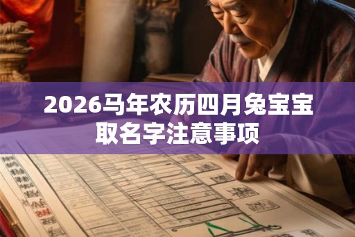 2026马年农历四月兔宝宝取名字注意事项