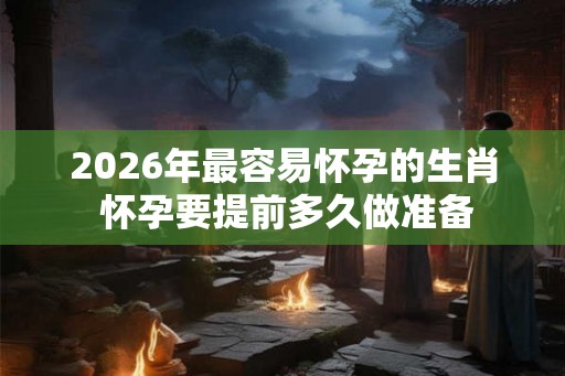 2026年最容易怀孕的生肖 怀孕要提前多久做准备