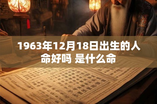 1963年12月18日出生的人命好吗 是什么命 1963年12月18日出生的人命好吗 是什么命