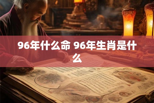 96年什么命 96年生肖是什么