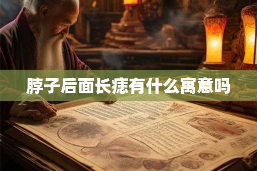 脖子后面长痣有什么寓意吗