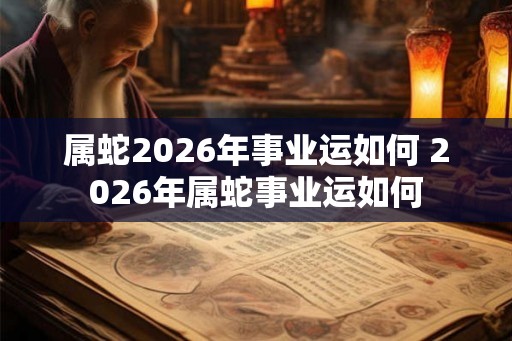 属蛇2026年事业运如何 2026年属蛇事业运如何