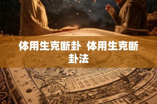 体用生克断卦 体用生克断卦法 体用生克断卦 体用生克断卦法