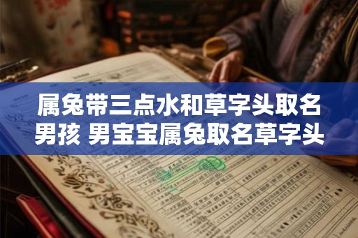 属兔带三点水和草字头取名男孩 男宝宝属兔取名草字头加三点水