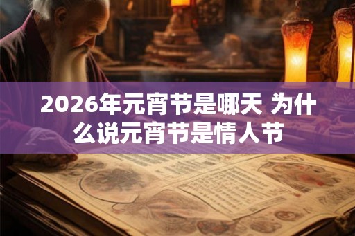 2026年元宵节是哪天 为什么说元宵节是情人节 2026年元宵节是哪天 为什么说元宵节是情人节