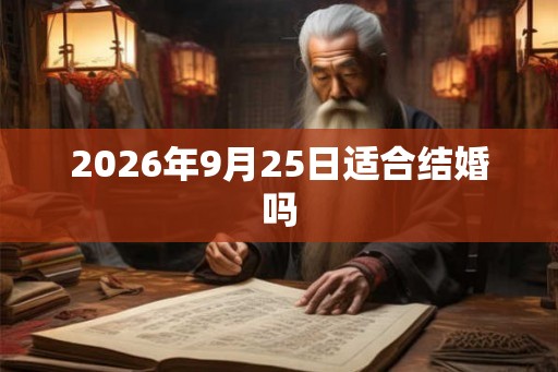 2026年9月25日适合结婚吗