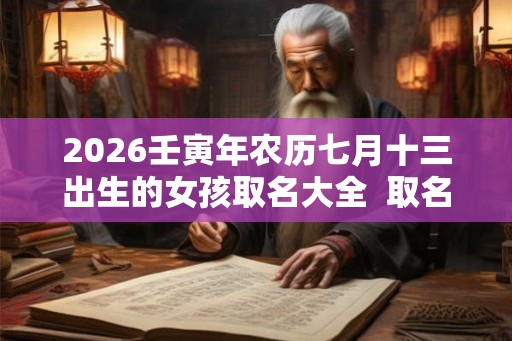 2026壬寅年农历七月十三出生的女孩取名大全  取名精选字