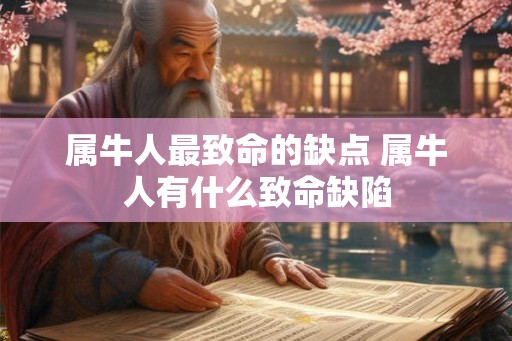 属牛人最致命的缺点 属牛人有什么致命缺陷