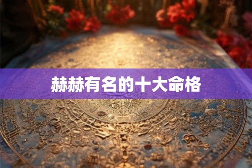 赫赫有名的十大命格