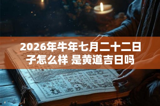 2026年牛年七月二十二日子怎么样 是黄道吉日吗 2026年牛年七月二十二日子怎么样 是黄道吉日吗