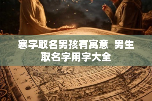 寒字取名男孩有寓意  男生取名字用字大全