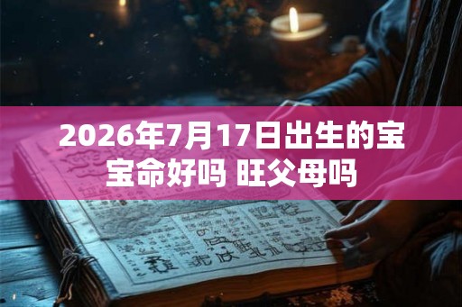2026年7月17日出生的宝宝命好吗 旺父母吗