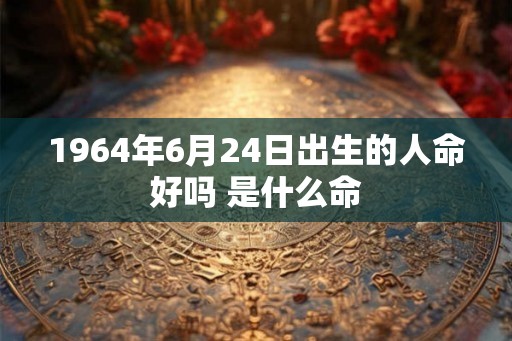 1964年6月24日出生的人命好吗 是什么命