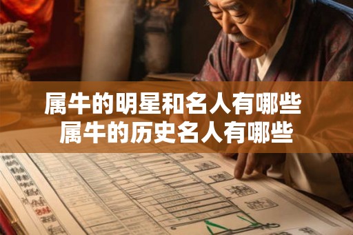属牛的明星和名人有哪些 属牛的历史名人有哪些