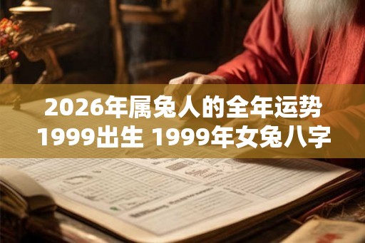 2026年属兔人的全年运势1999出生 1999年女兔八字姻缘