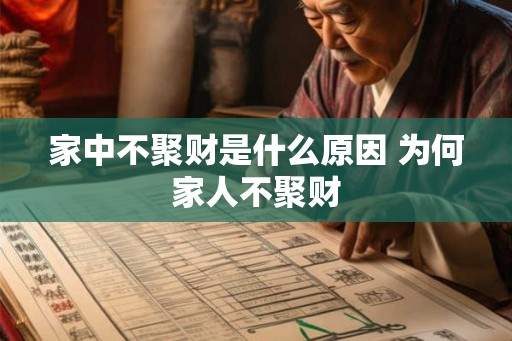 家中不聚财是什么原因 为何家人不聚财