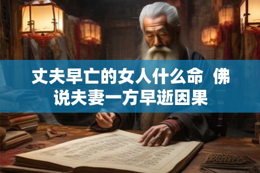 丈夫早亡的女人什么命 佛说夫妻一方早逝因果 丈夫早亡的女人什么命 佛说夫妻一方早逝因果