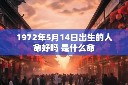 1972年5月14日出生的人命好吗 是什么命