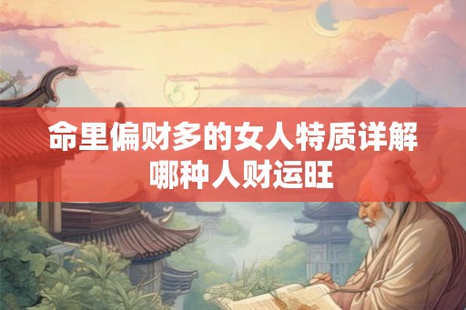 命里偏财多的女人特质详解  哪种人财运旺
