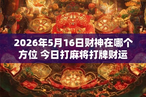 2026年5月16日财神在哪个方位 今日打麻将打牌财运方位