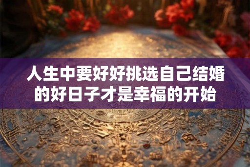 人生中要好好挑选自己结婚的好日子才是幸福的开始