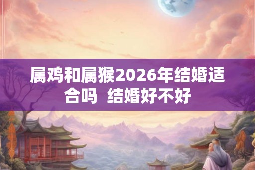 属鸡和属猴2026年结婚适合吗  结婚好不好