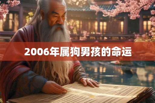 2006年属狗男孩的命运