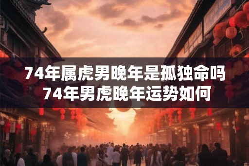 74年属虎男晚年是孤独命吗 74年男虎晚年运势如何