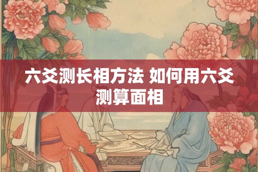 六爻测长相方法 如何用六爻测算面相