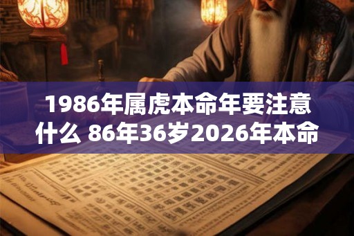 1986年属虎本命年要注意什么 86年36岁2026年本命年佩戴什么好 1986年属虎本命年要注意什么 86年36岁2026年本命年佩戴什么好