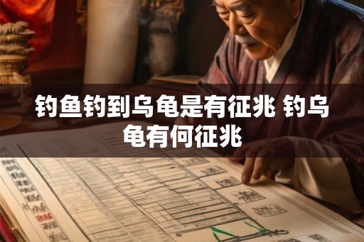 钓鱼钓到乌龟是有征兆 钓乌龟有何征兆 钓鱼钓到乌龟是有征兆 钓乌龟有何征兆