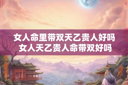 女人命里带双天乙贵人好吗 女人天乙贵人命带双好吗