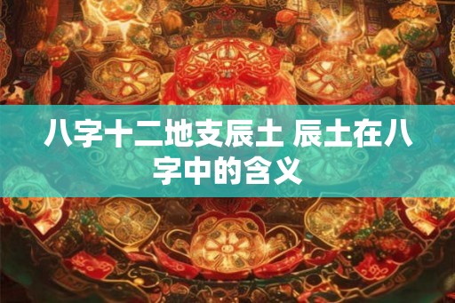 八字十二地支辰土 辰土在八字中的含义