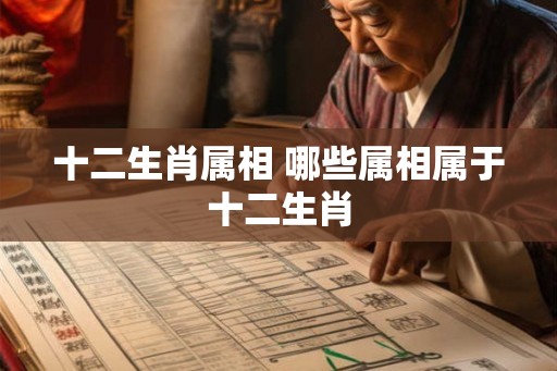 十二生肖属相 哪些属相属于十二生肖