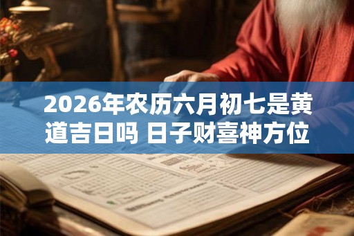 2026年农历六月初七是黄道吉日吗 日子财喜神方位