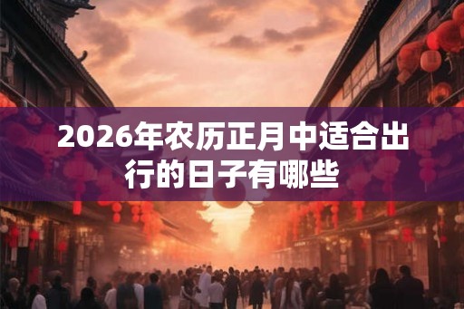 2026年农历正月中适合出行的日子有哪些 2026年农历正月中适合出行的日子有哪些