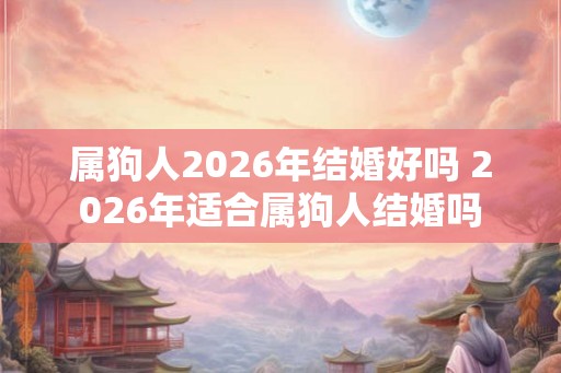 属狗人2026年结婚好吗 2026年适合属狗人结婚吗
