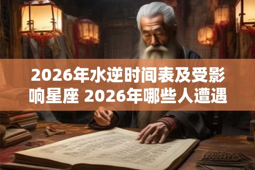 2026年水逆时间表及受影响星座 2026年哪些人遭遇水逆