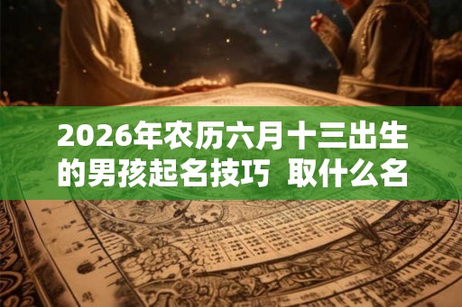 2026年农历六月十三出生的男孩起名技巧 取什么名字好 2026年农历六月十三出生的男孩起名技巧 取什么名字好
