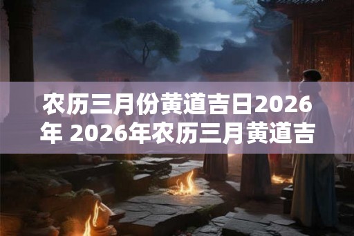 农历三月份黄道吉日2026年 2026年农历三月黄道吉日是哪天