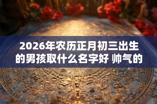 2026年农历正月初三出生的男孩取什么名字好 帅气的男孩名字推荐