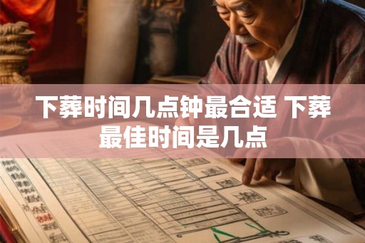 下葬时间几点钟最合适 下葬最佳时间是几点