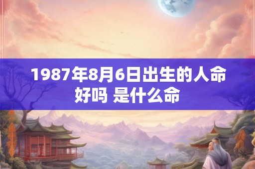1987年8月6日出生的人命好吗 是什么命