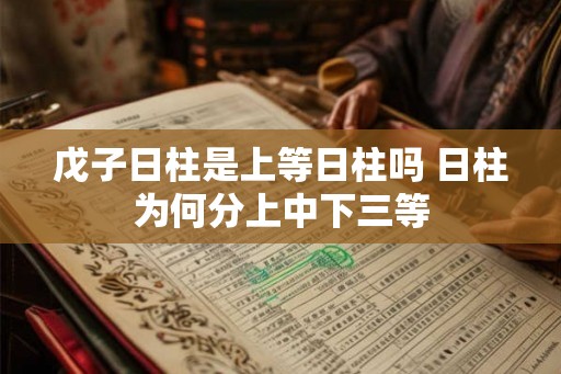 戊子日柱是上等日柱吗 日柱为何分上中下三等
